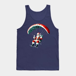 Christmas  Santa Paragliding Tank Top